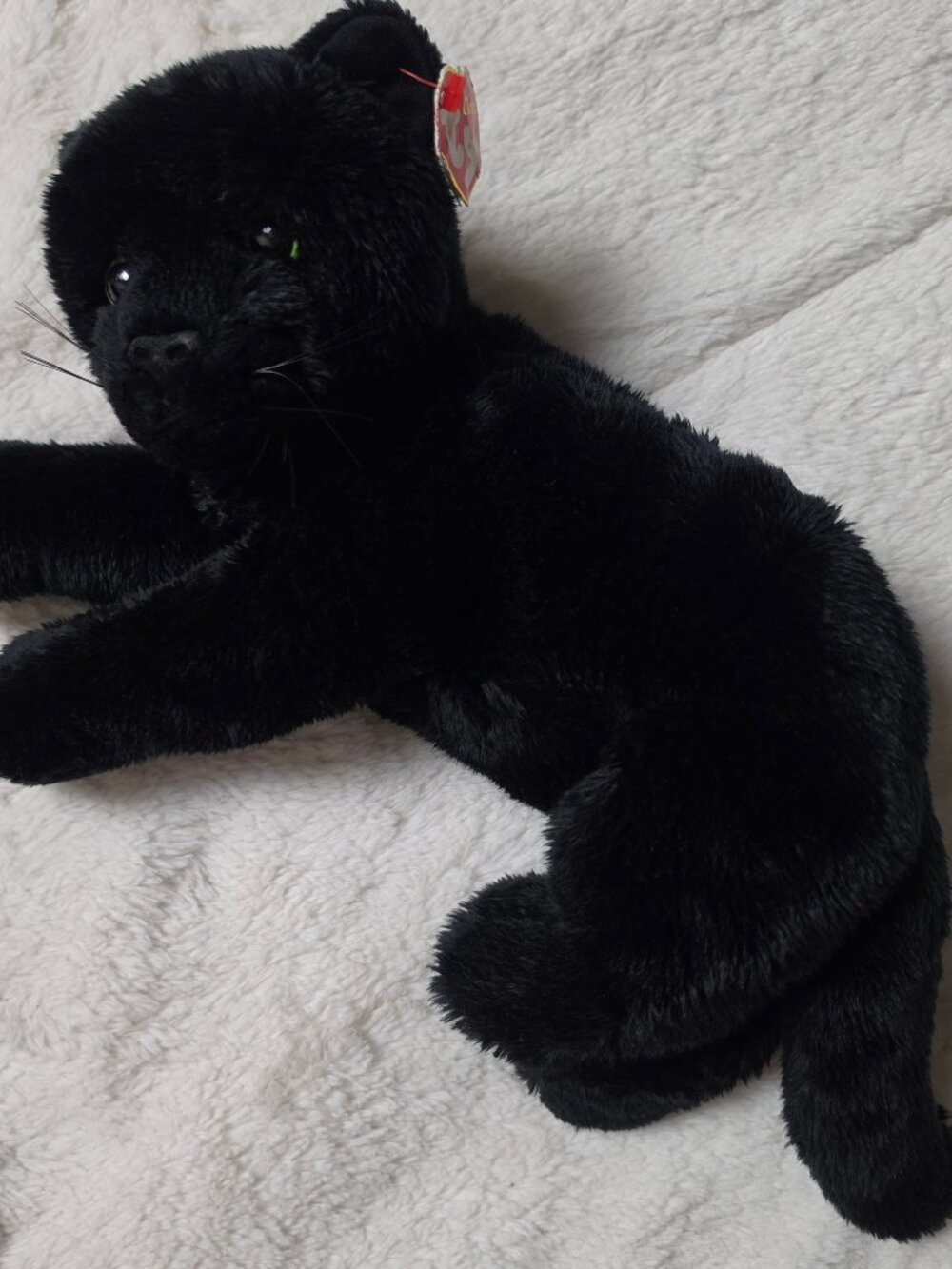 Ty Classic Zephyr Black Panther Plush 12" Stuffed Animal Toy 2007 Heart Tag